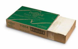 carton of puff pastry dough squares